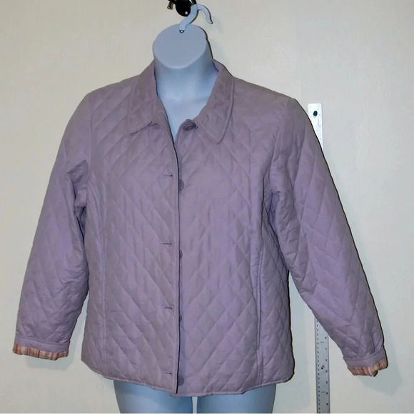 LL Bean Quilted Jacket Women's L Lavender - Picture 1 of 11